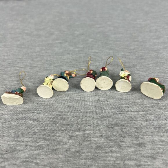 Vtg Miniature Victorian Style Christmas Ornaments Set Of 7 Santa/Carolers READ - Picture 4 of 6